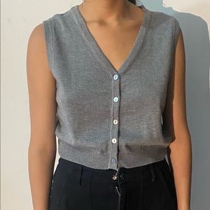 Button up grey vest